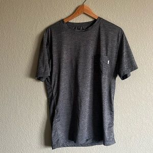 Vuori Performance Pocket T-Shirt Heather Dark Grey Large